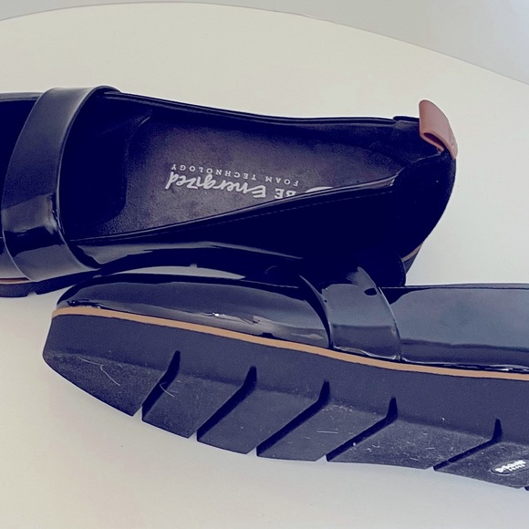 Dr Scholls Black Loafers Patent Faux Leather Shoes Women Size 8.5 Slip On - Picture 12 of 12